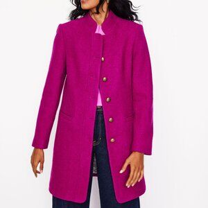 Boden Hamilton Textured Coat in Vibrant Plum Size US 20 / 22 R